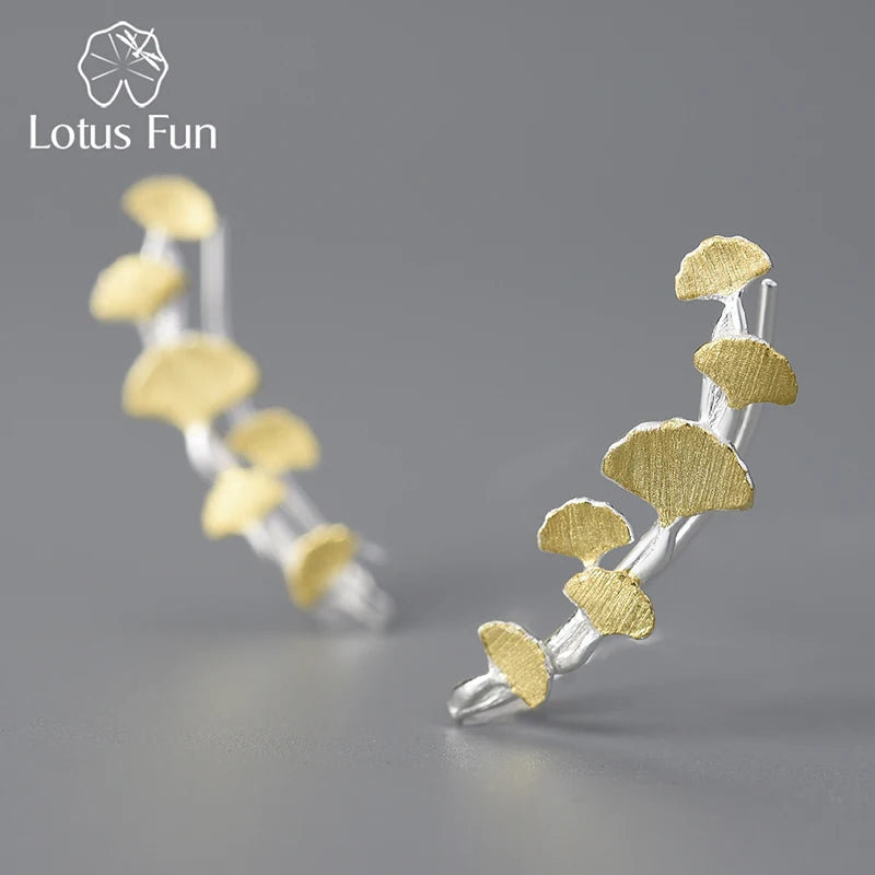 View details for 18K Gold Ginkgo Leaves Long Branch Earrings 18K Gold Ginkgo Leaves Long Branch Earrings